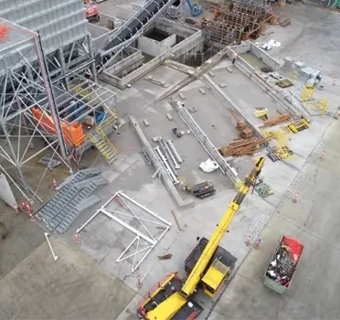 Structural wall formwork erection by Barrow Construction for a civil infrastructure project in SEQ.